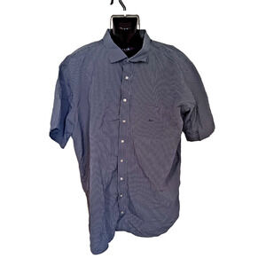 Measure Up Men’s Blue and White Short Sleeve Shirt Size XL M001